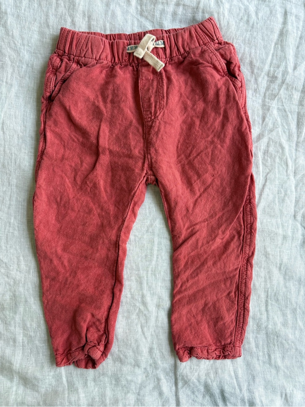 Zara Kids Rust Red Pull-On Jogger Pants